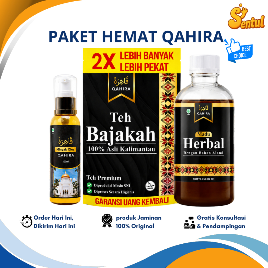 QAHIRA Original Minyak Oles Madu Herbal Teh Bajakah Obat Herbal Kista Lipoma Atasi Benjolan Kelenjar