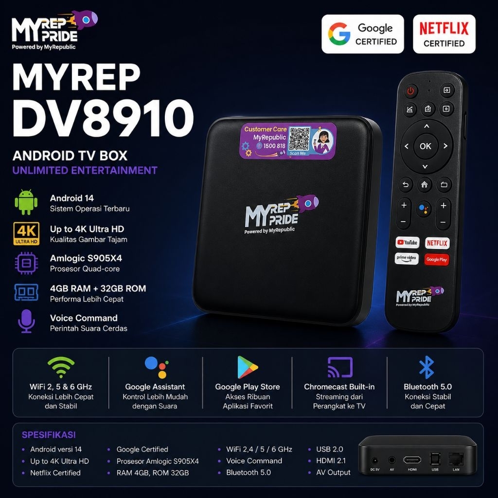STB ANDROID BOX DV8910/G1 4/32GB ROOT UNLOCK FULLSET SIAP PAKAI