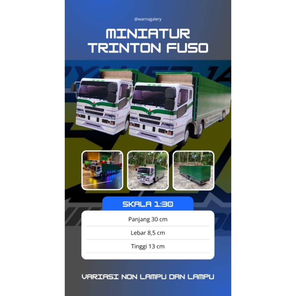 Miniatur Truk Trinton Fuso Supergreat Mainan Edukasi Anak
