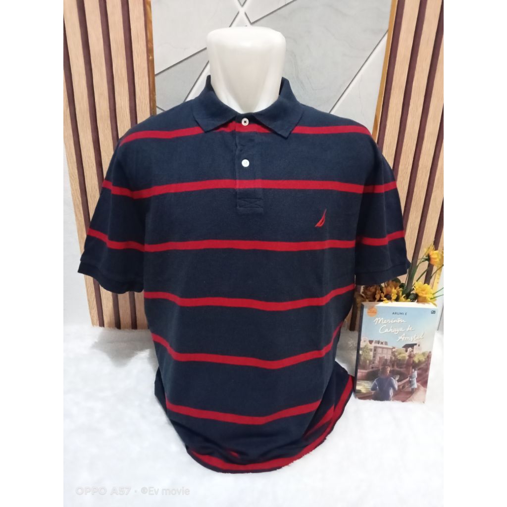 kaos kerah polo Nautica jumbo
