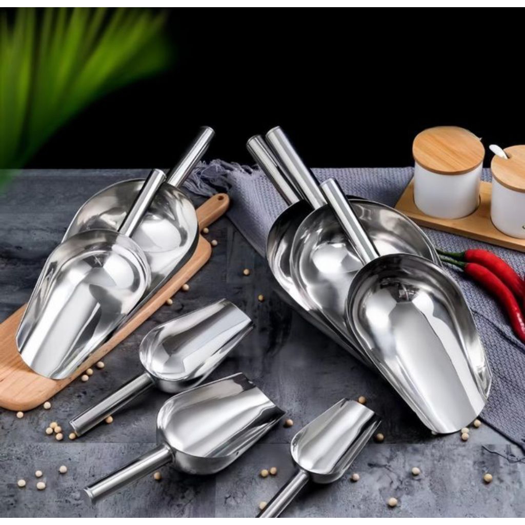 Skop Es Batu Stainless/ Skop serbaguna Stainless/ Sendok Scop es batu Stainless