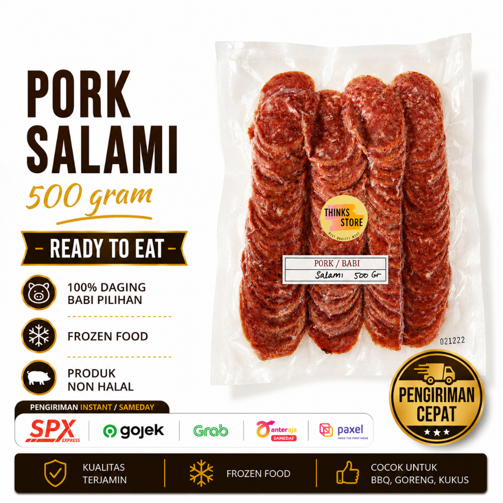 PORK SALAMI Mrs.Pigie - Salami Daging Babi Premium