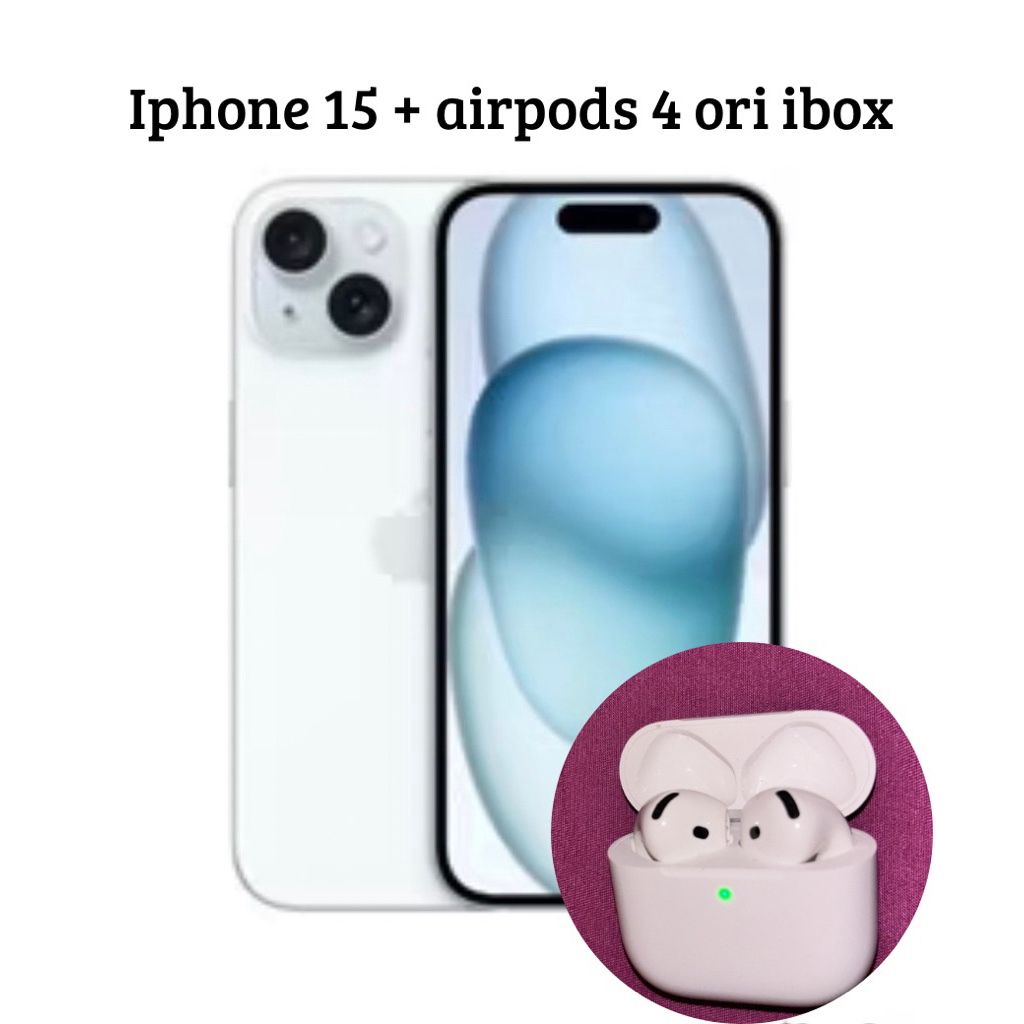 APPLE IPHONE 15 128GB SECOND + AIRPODS 4 ORI IBOX MODEL A3050