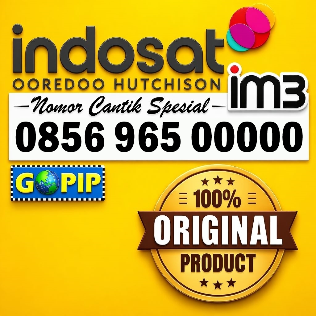 Nomor Cantik Im3 Panca 00000 (965) Kartu Perdana Indosat Support 5G Original