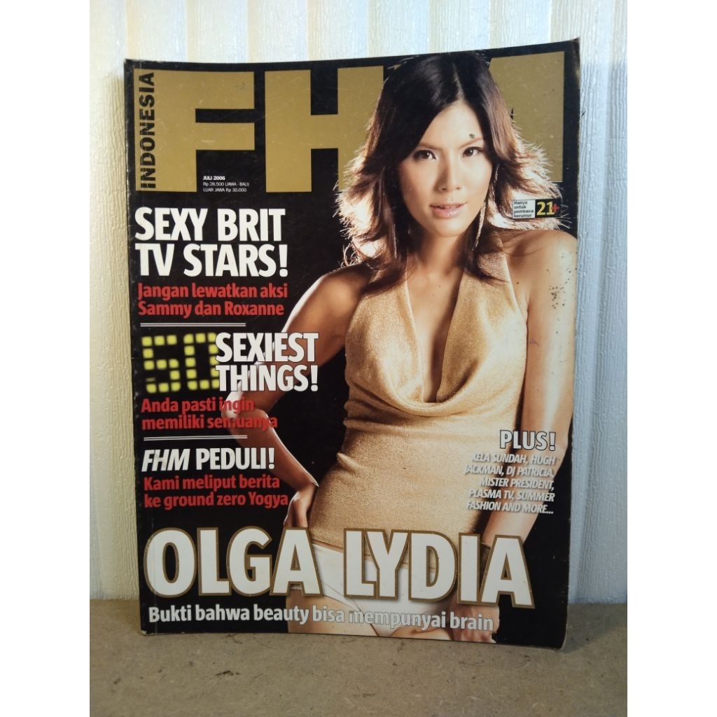 Majalah FHM Cover OLGA LYDIA Edisi Juli 2006 no.35