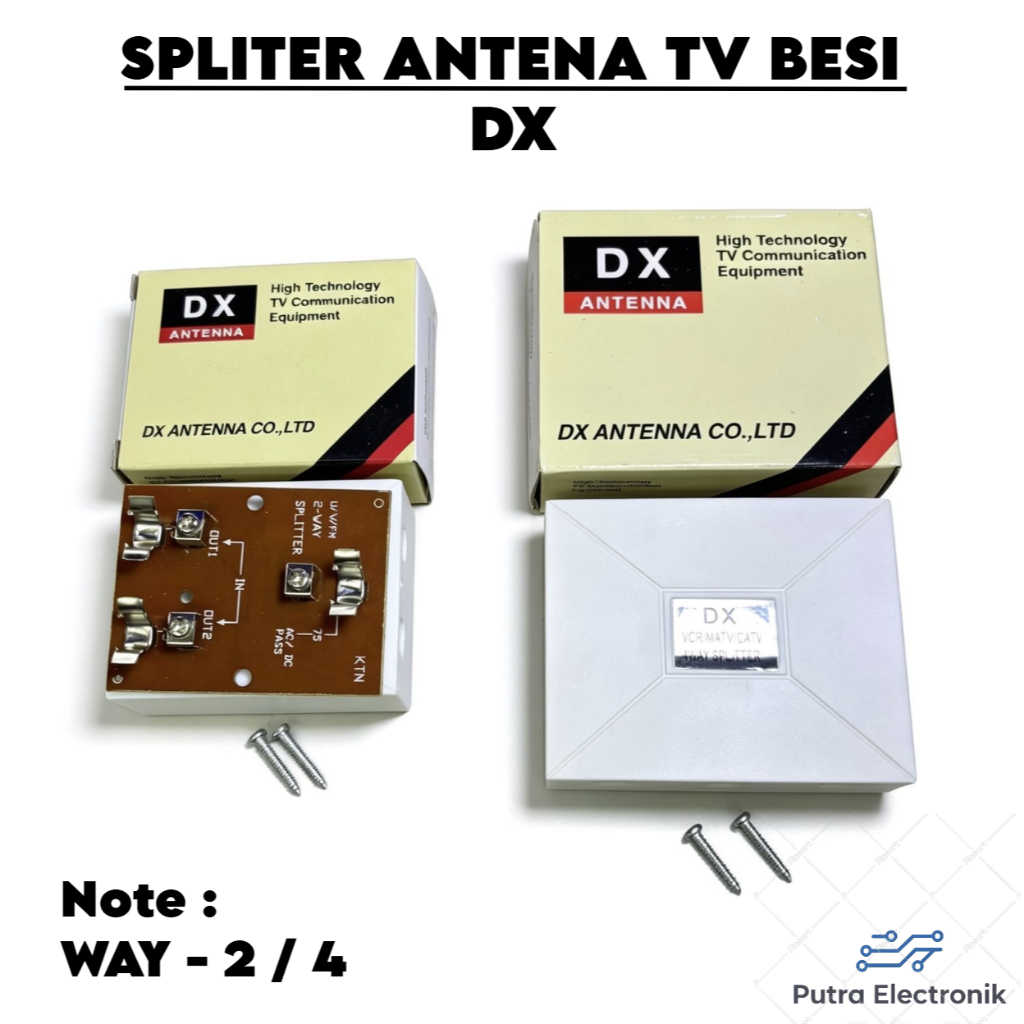 SPLITER ANTENA TV BESI 2 / 4 WAY DX PEMBAGI ANTEN SPLITTER KONEKTOR CABANG KUALITAS BAIK