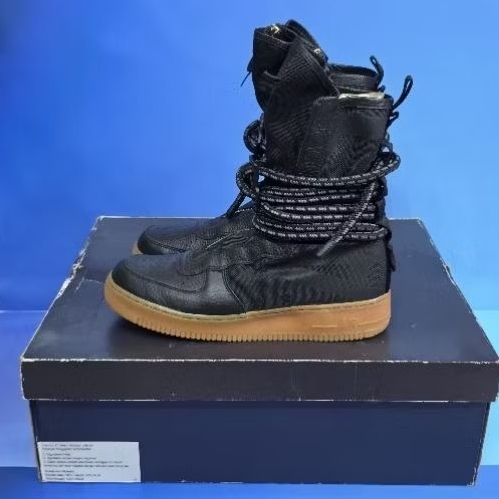 SEPATU NIKE SF AIR FORCE 1 HIGH BLACK GUM RARE ITEM