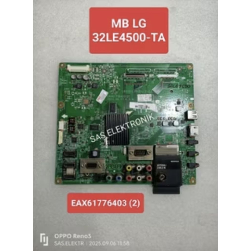 MB BOARD MOTHERBOARD MAINBOARD PSU POWER SUPPLY REGULATOR SENSOR TOMBOL KEY MESIN TV LED LG 32 INCH 