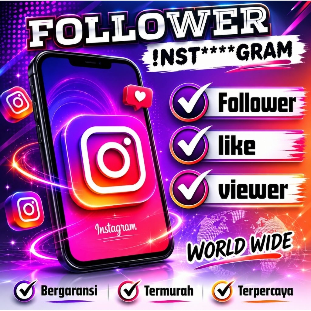FOLLOWER PERMANEN IG | REAL AKUN WORLD WIDE | BERGARANSI