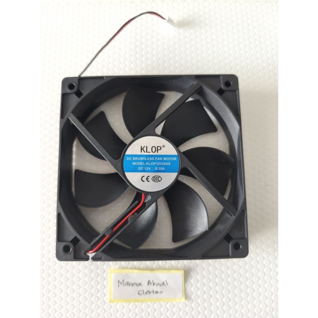 Fan dc 12x12 12v putaran cepat / High Speed 0.3A