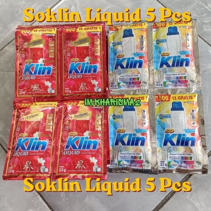 Soklin Liquid 500 Detergent cair Soklin Cair 22gr