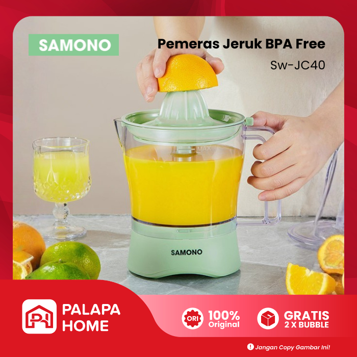 Samono Mesin Pemeras Jeruk Elektrik Perasan Lemon Otomatis Jus Buah BPA Free Kaki Anti Slip SW-JC40