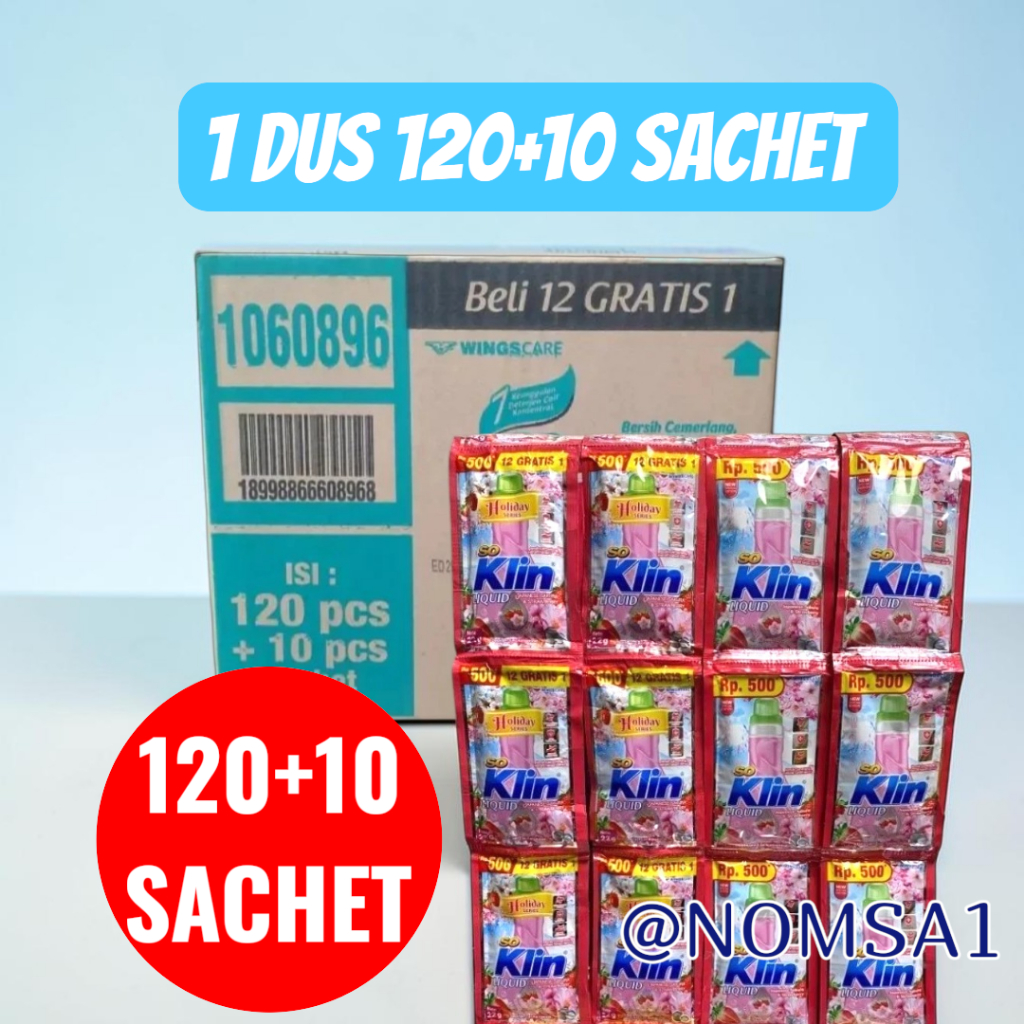 [130 Pcs] Soklin Liquid Cair 1 Dus / Soklin Liquid Cair 1 Dus