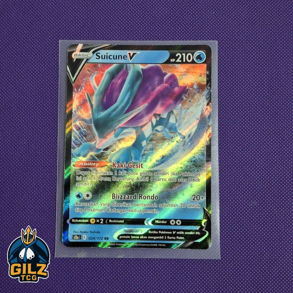 Kartu Pokemon Suicune V RR 024/172