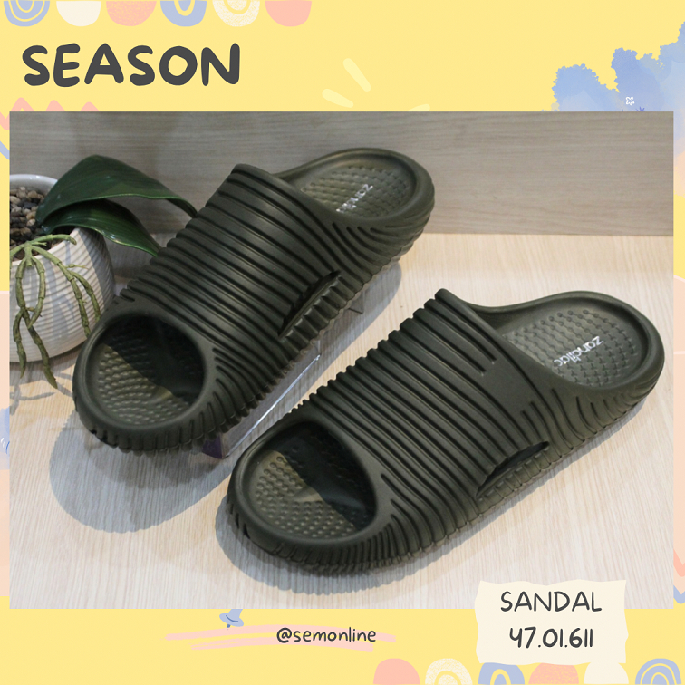 ZANDILAC SANDAL SLOP KARET COWOK GARIS-GARIS  TERBARU // 4701611