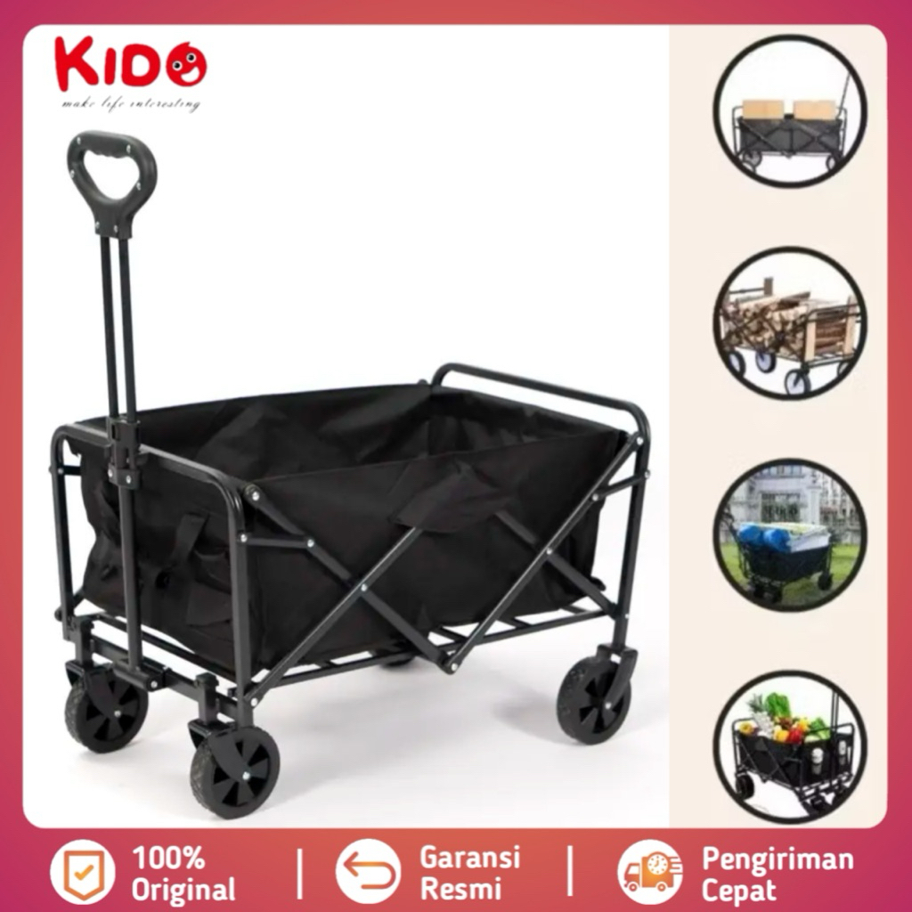 TROLI BARANG CAMPING LIPAT SMALL/LARGE  / TROLI SERBAGUNA OUTDOOR PRAKTIS SIZE MEDIUM/SIZE BESAR
