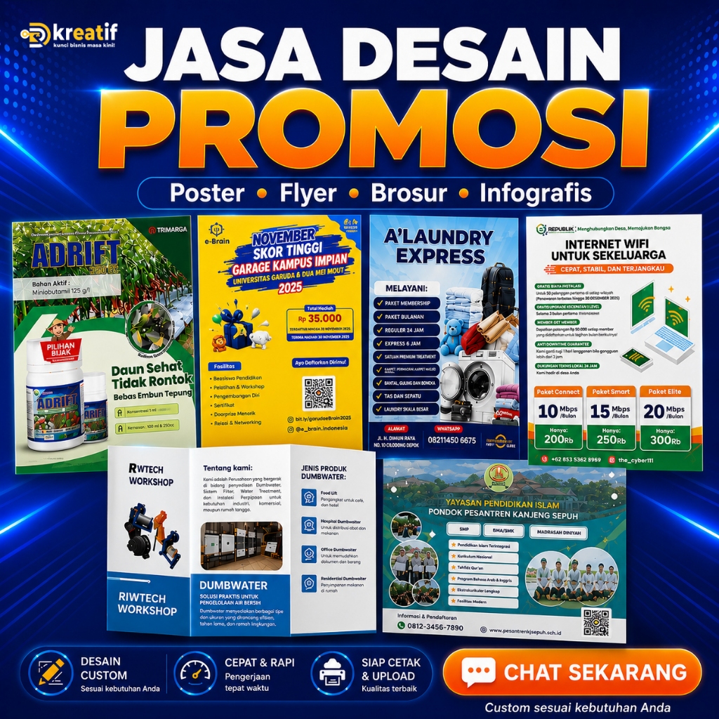 Jasa Desain Brosur, Flyer & Poster Promosi | UMKM, Sekolah & Instansi – DR Kreatif