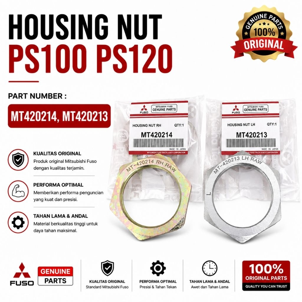 HOUSING NUT MUR SRUMBUNG MUR HOUSING RH LH KANAN KIRI MITSUBISHI PS100 PS120 PS125 CANTER