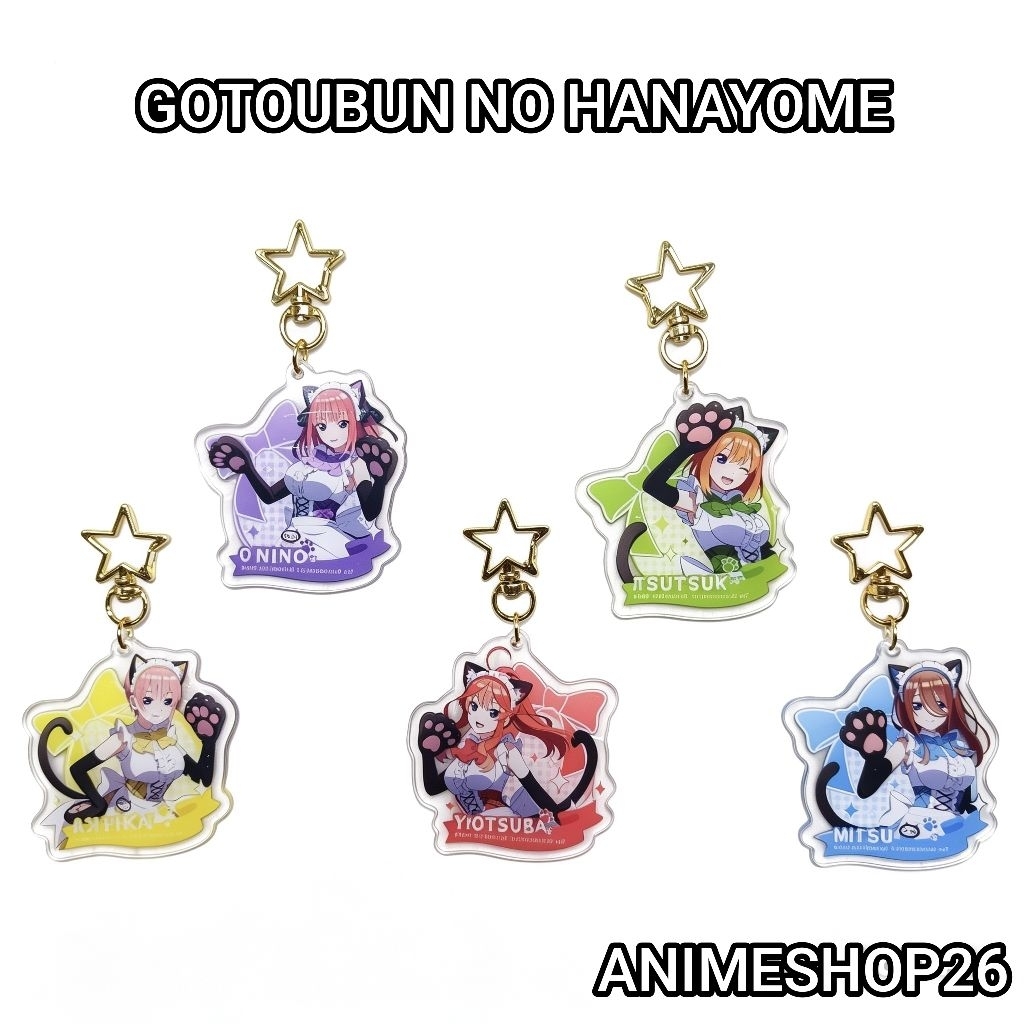 [ GOTOUBUN NO HANAYOME ] Gantungan kunci aksesoris tas akrilik anime gotoubun no hanayome miku ichik