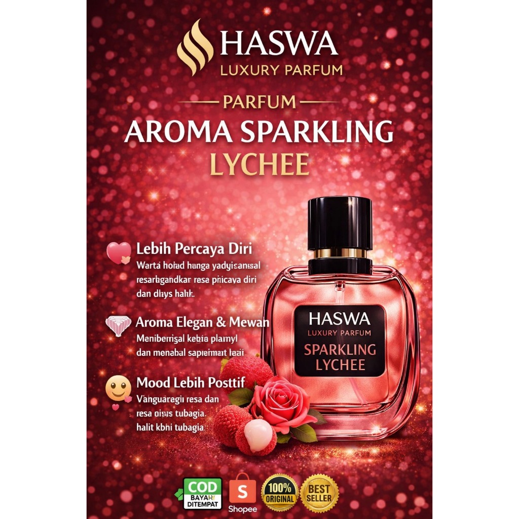 Parfum Aroma Sparkling Lychee | parfum Manis Buah Leci | parfum segar