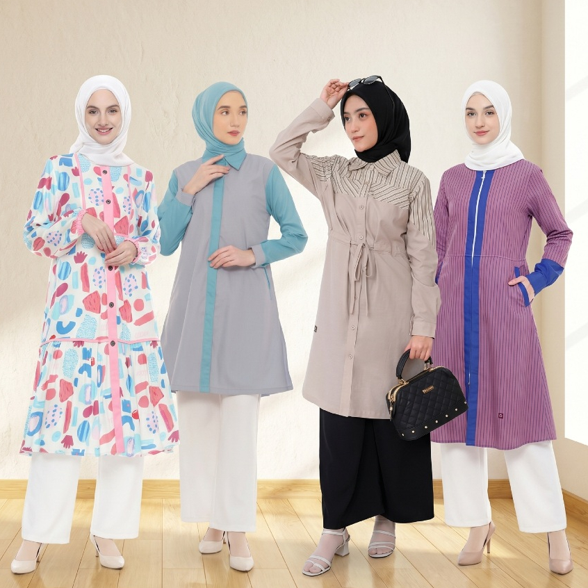 Tunik BC 84 HB 86 Tsabita Viora Endomoda - Atasan Wanita Muslimah