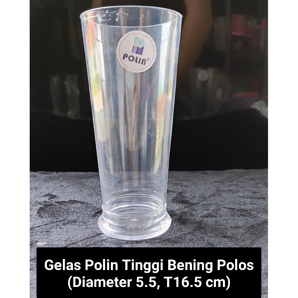 Gelas Polin Bening Polos | Gelas Plastik Tinggi