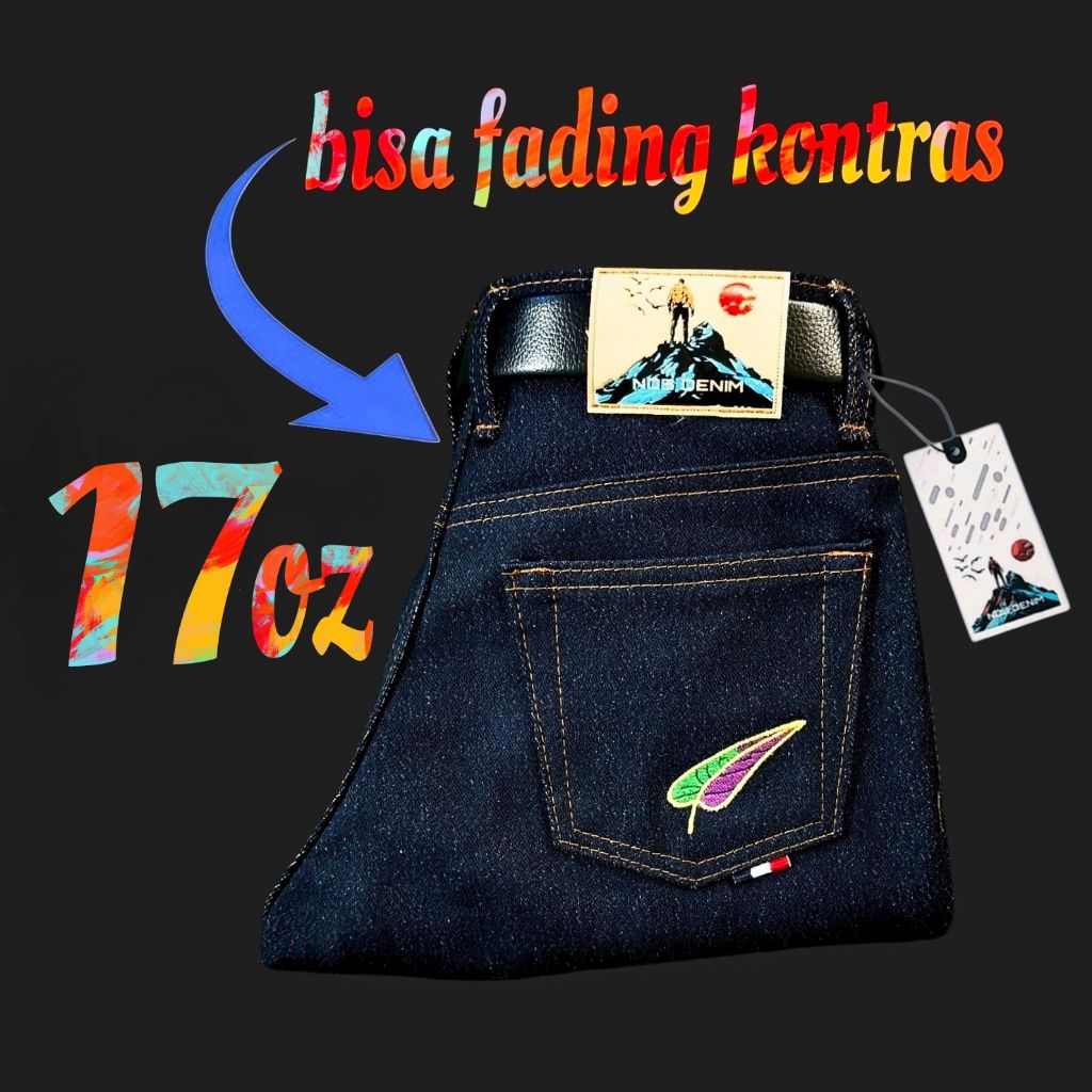 RAW DENIM SELVEDGE  OBANAI IGURO 17 Oz BISA FADING SELVEDGE ACCENT ORIGINAL