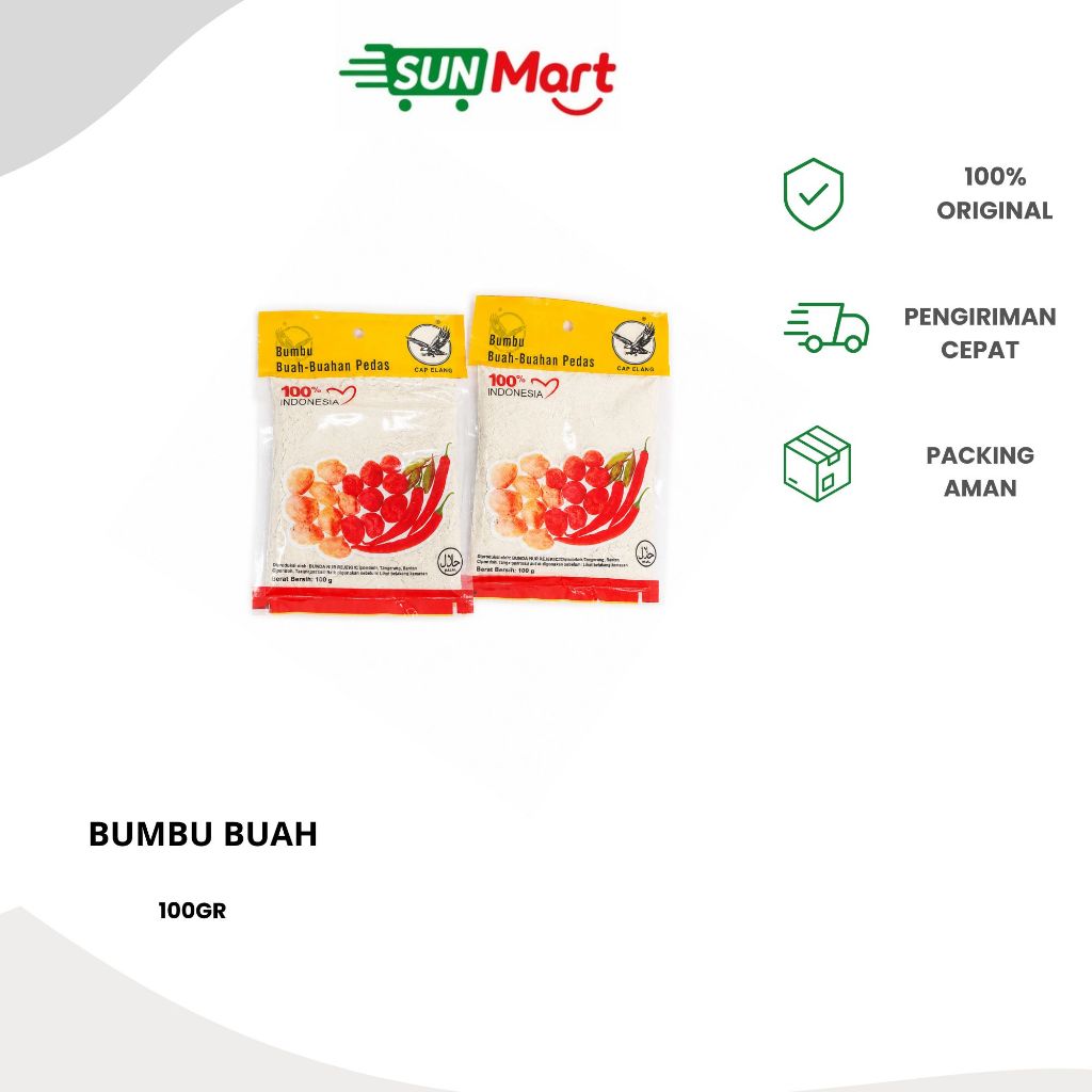 Bumbu Buah Cap Elang Manis 1 Dus /isi 40Sachet/ Berat 100gr - Bumbu Serbuk Rasa Manis untuk Buah