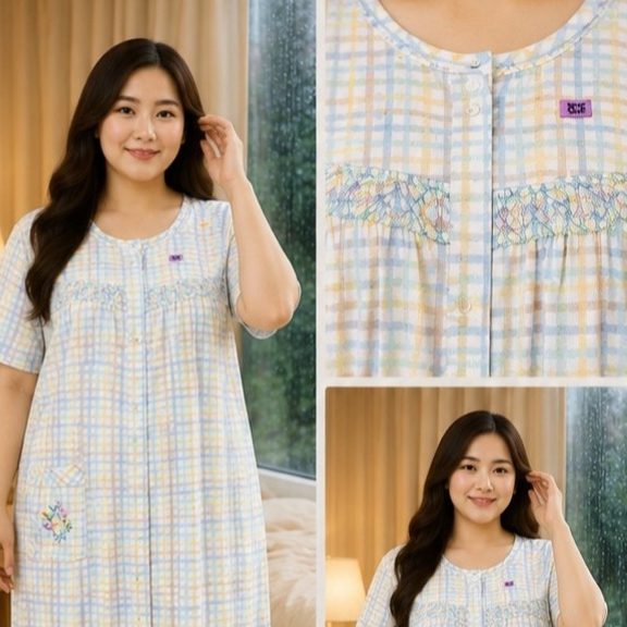 BENVICA YUMICO Baju Tidur Santai Daster KAOS PREMIUM LEMBUT Size XL ADEM BANYAK MOTIF