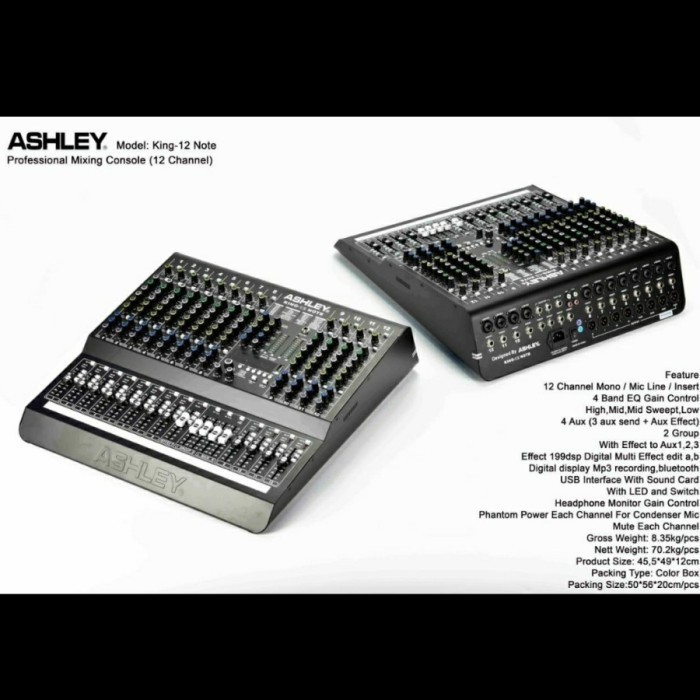 Mixer Ashley King 12 Note New Model Ashley King Note 12 Ch