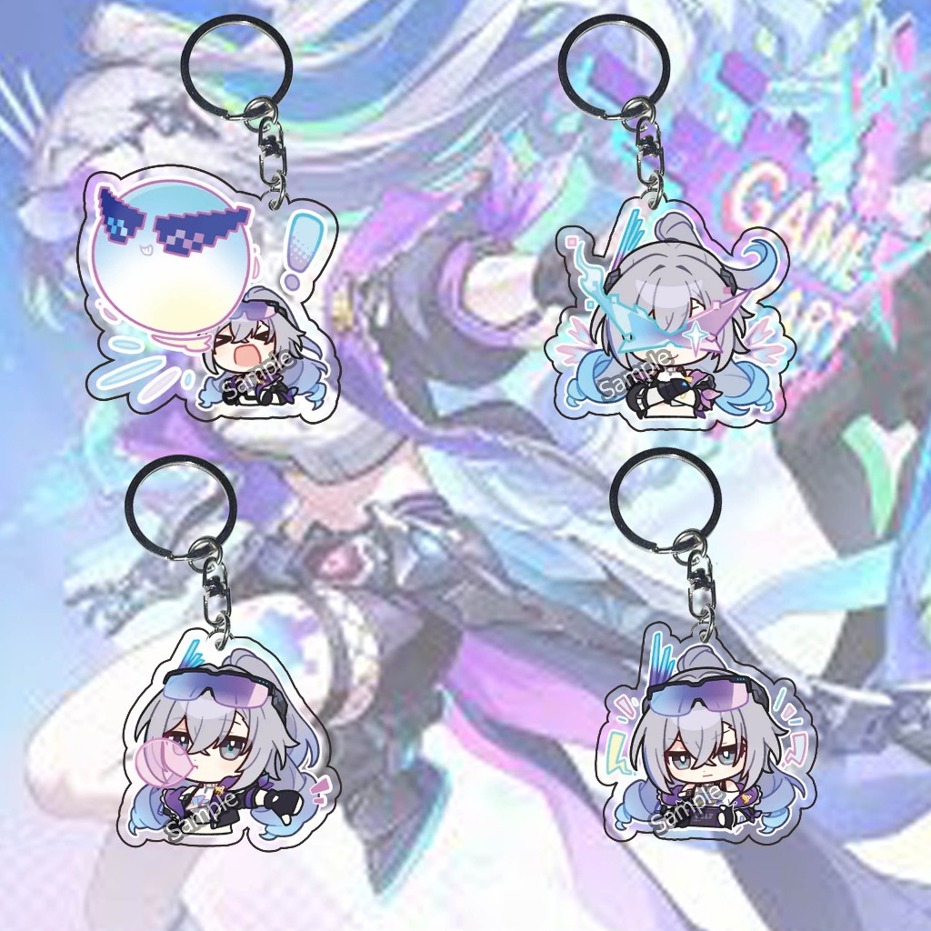 Gantungan Kunci Honkai Star Silver Wolf Lv.999  - Ganci - Key Chain - Anime - Game - HSR