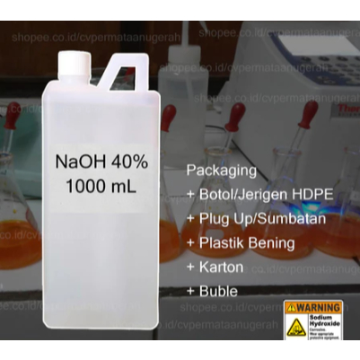Larutan NaOH 40% / Larutan Natrium Hidroksida / Sodium Hydroxide Solution 1000 ml