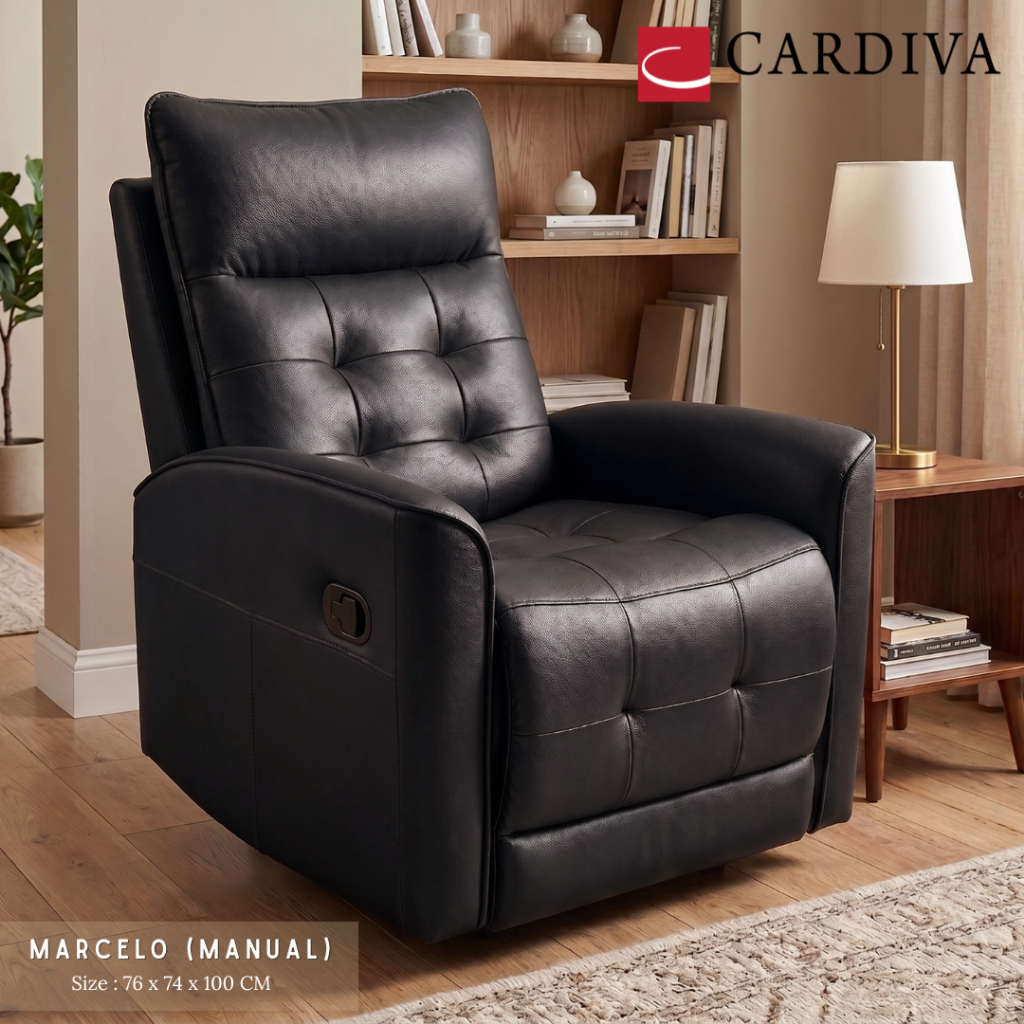 Sofa Recliner 1 Seater Manual Cardiva Mewah Empuk Oscar