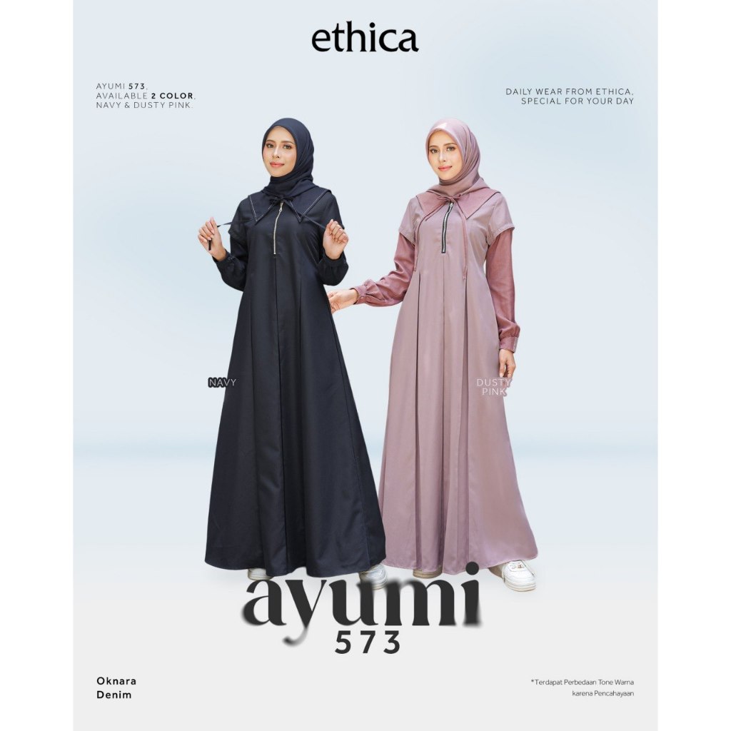 BAJU GAMIS ETHICA AYUMI 573 / GAMIS DAILY ETHICA / GAMIS ETHICA TERBARU 2026