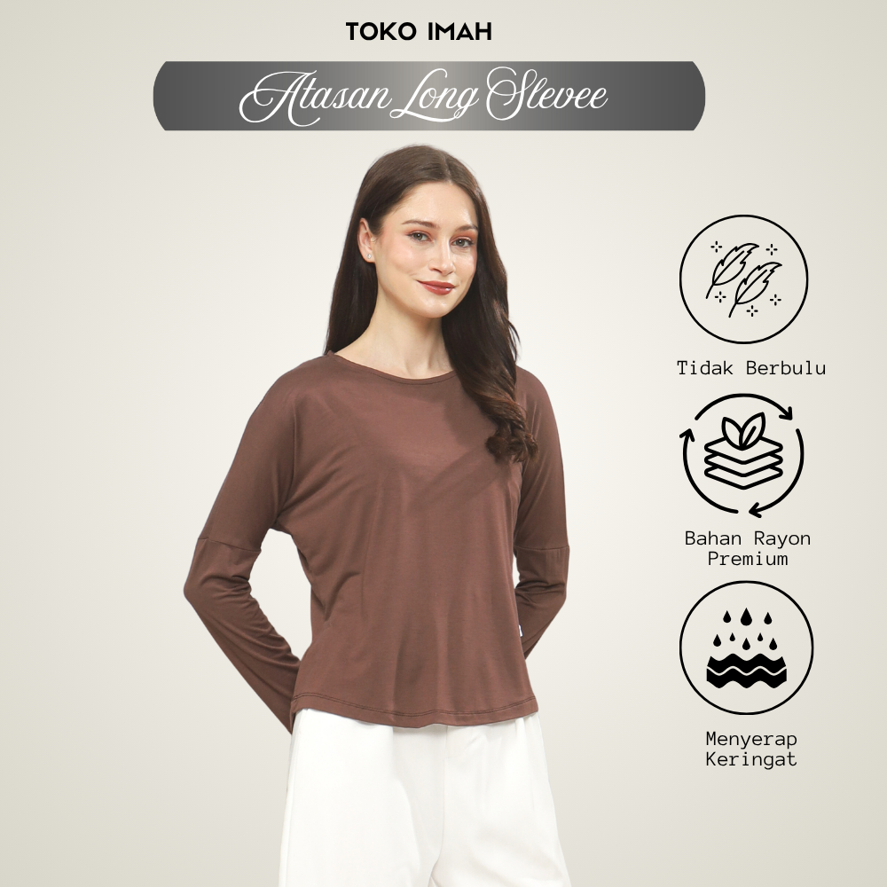 Baju Atasan Slevee Loose Fit Rayon Blouse Wanita L-XXL