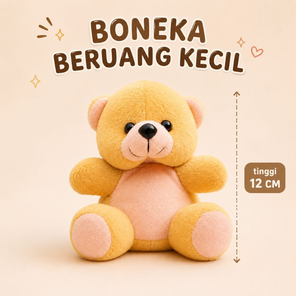 BONEKA BERUANG KECIL TINGGI 12 CM