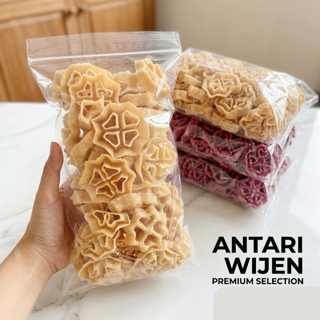 Kembang Goyang 1kg 500gr Antari kembang Goyang Wijen Manis - Aneka Camilan Magelang