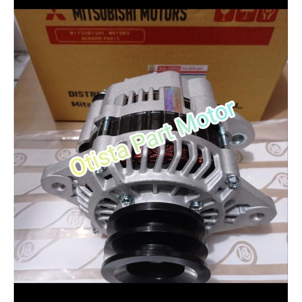 alternator assy dinamo ampere cas mitsubishi canter ps125 ps110 ps136 turbo fe74 2 pully original