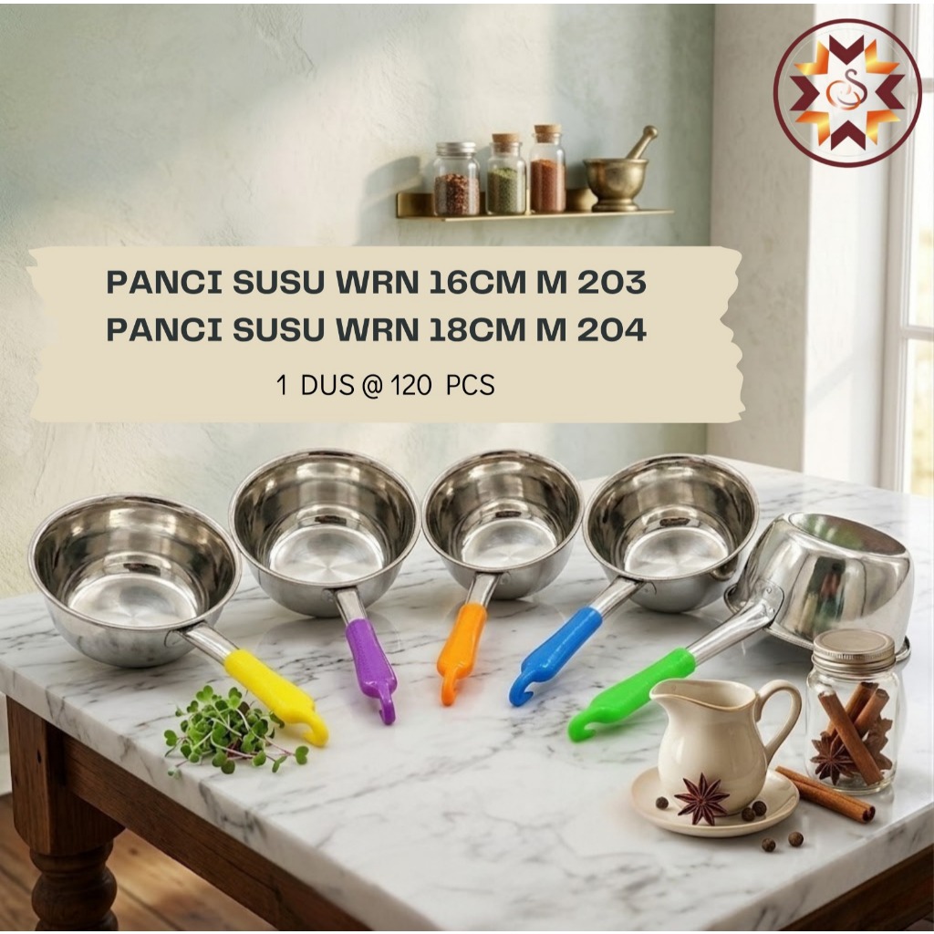 Panci Gagang Warna / Panci Stainless Gagang Serbaguna Termurah