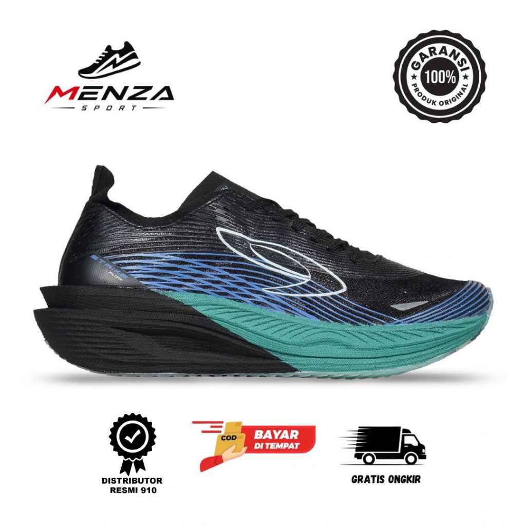 910 Nineten HAZE FLOW - Hitam/Hijau/Biru
