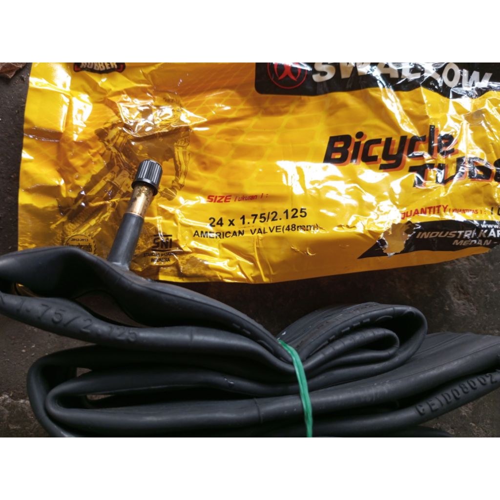 ban dalam sepeda 24 x 175 / 2125 pentil panjang 48mm av swallow