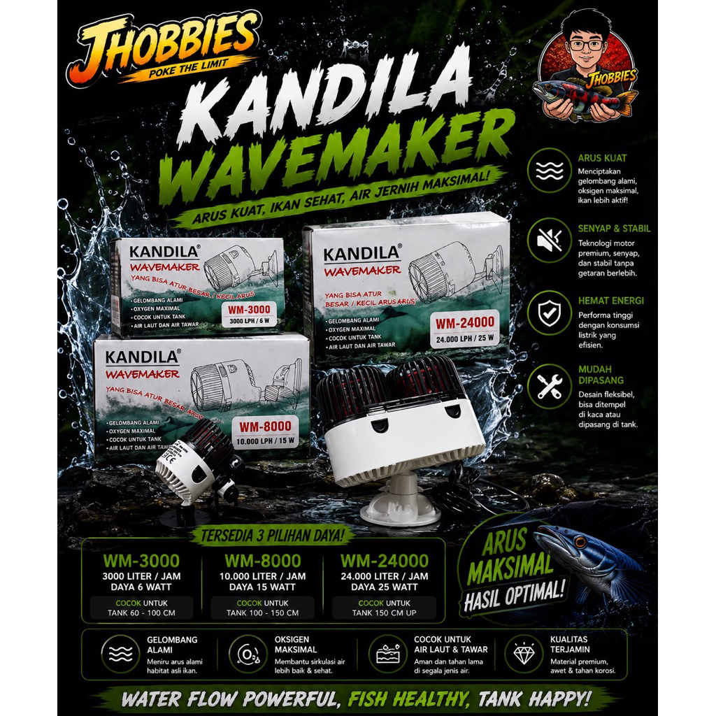 Wave Maker Mesin Pembuat Penambah Arus Air Aquarium WaveMaker