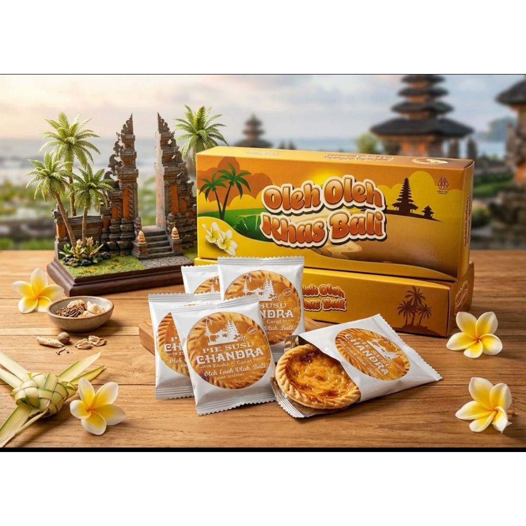 Pie Susu Bali Chandra Isi 10 pcs - Oleh-oleh Bali Asli, Legit Lumer, Packing Aman