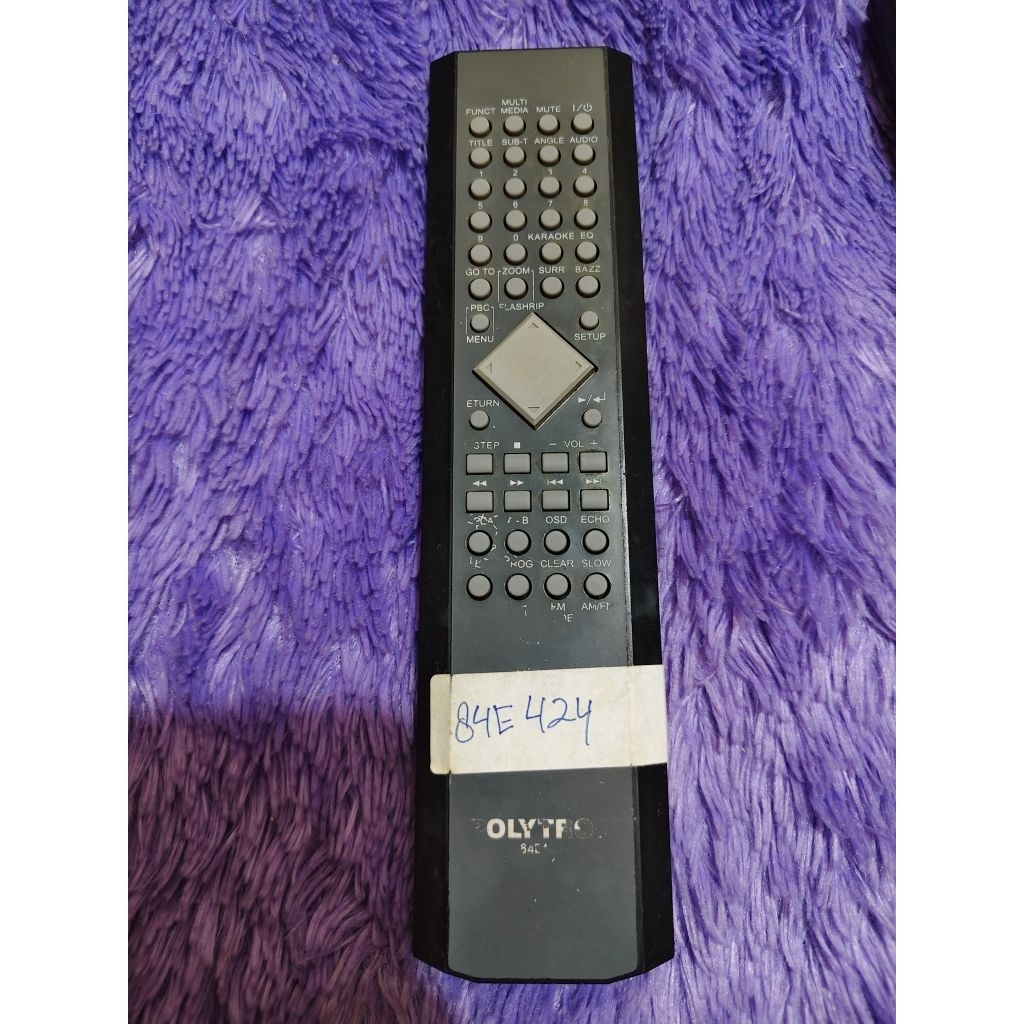 Remote Control Polytron Home Theater Compo Dvd 84E424 ORIGINAL