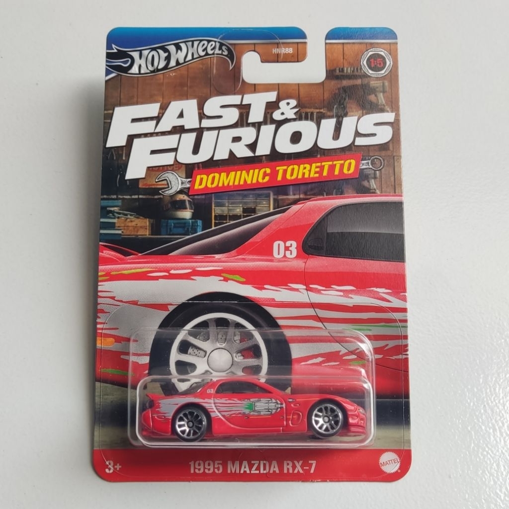 Hot Wheels Seri Fast and Furious Dominic Toretto 95 Mazda RX 7 Merah - HW SERIES