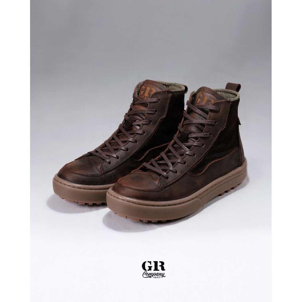 GR Company | Sepatu Sneakers Kulit Pria - Prospero Dark Brown