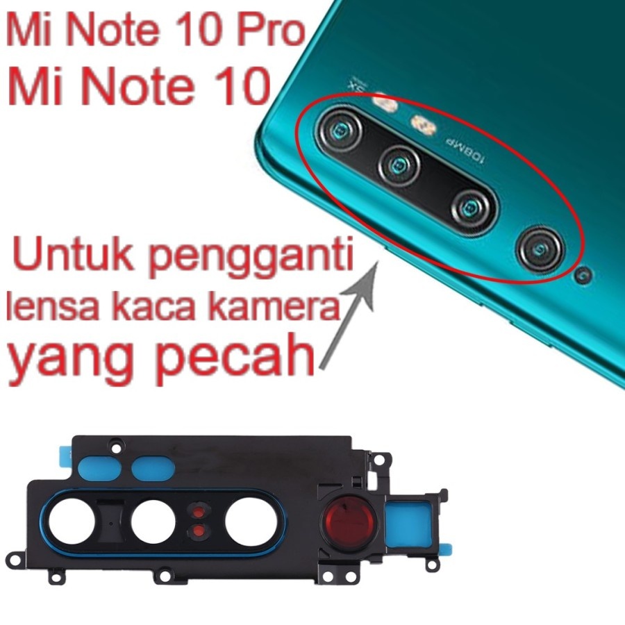 Lensa Kaca Kamera plus Frame - Xiaomi Mi Note 10 / Xiaomi Mi Note 10 Pro