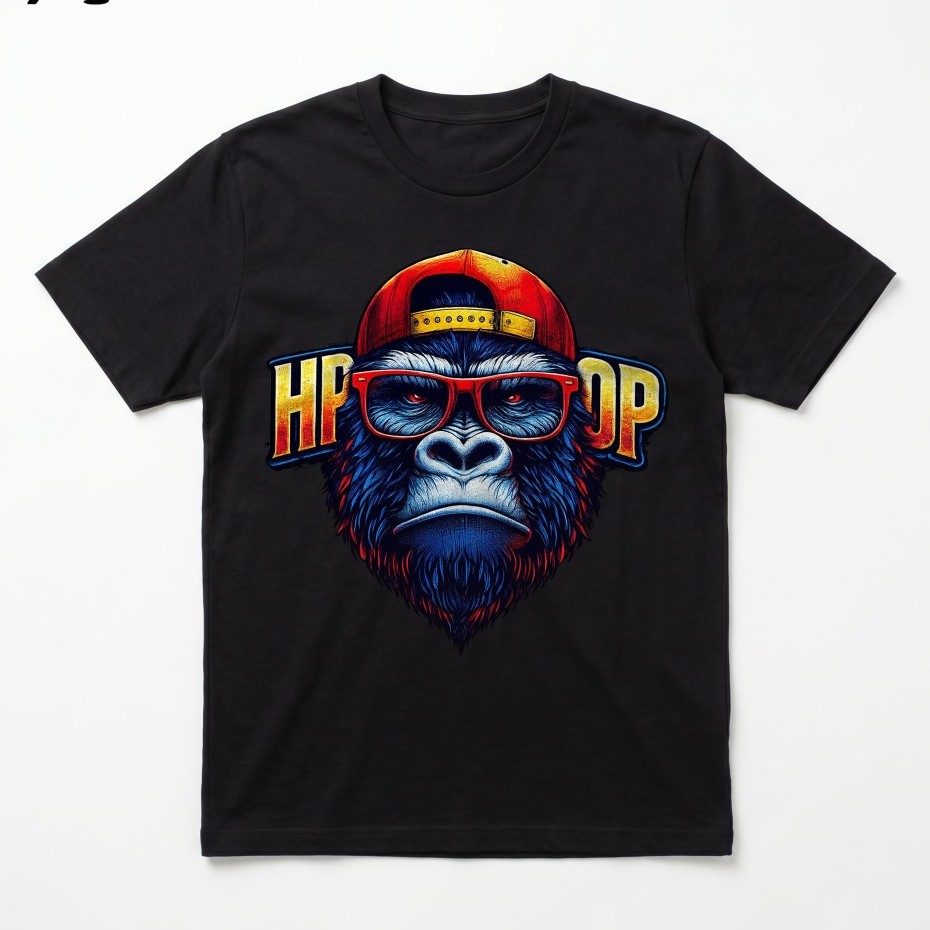 Moon Wear - Kaos Hip Hop Gorilla Streetwear Unisex Cotton Combed 24s Premium Sablon DTF Kaos Distro 
