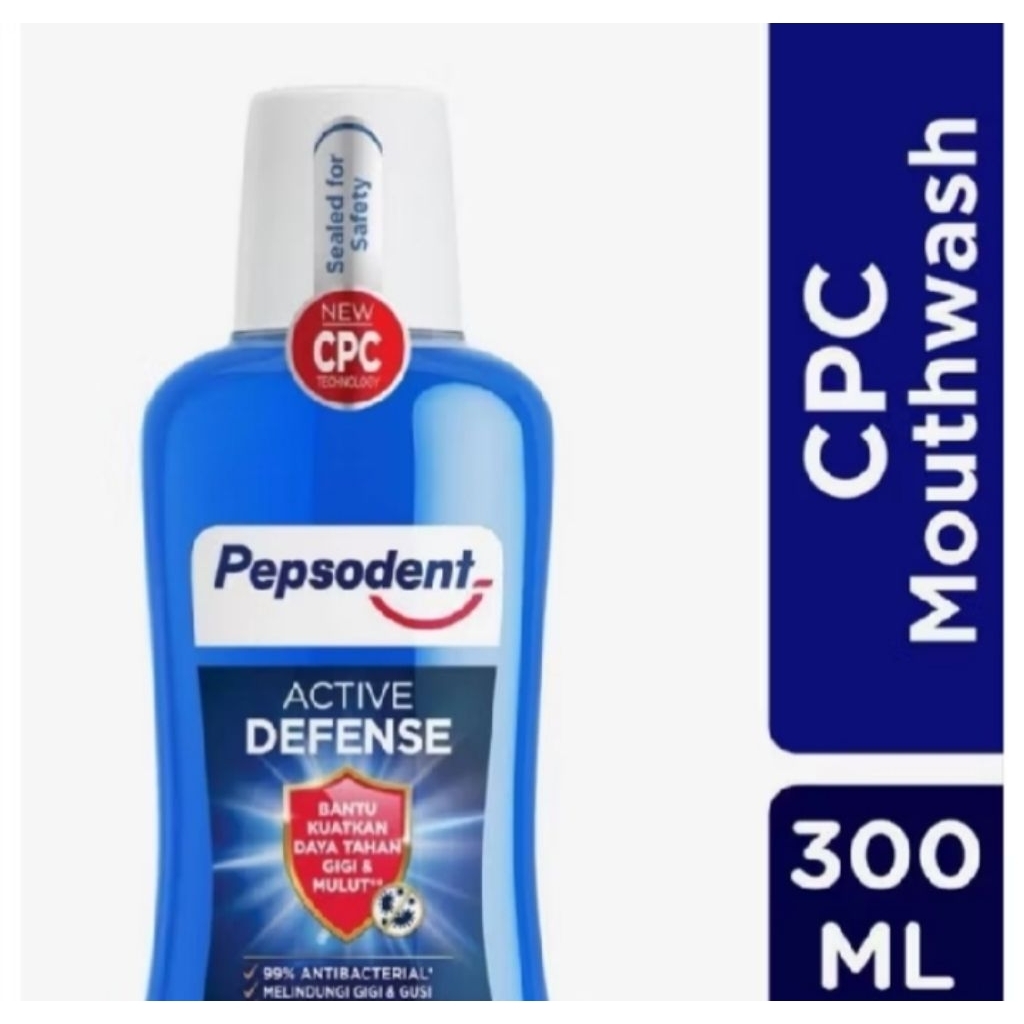 Kemasan Rijek STIKER Pepsodent Mouthwash Active Defense 300 ml ( RIJEK KEMASAN)
