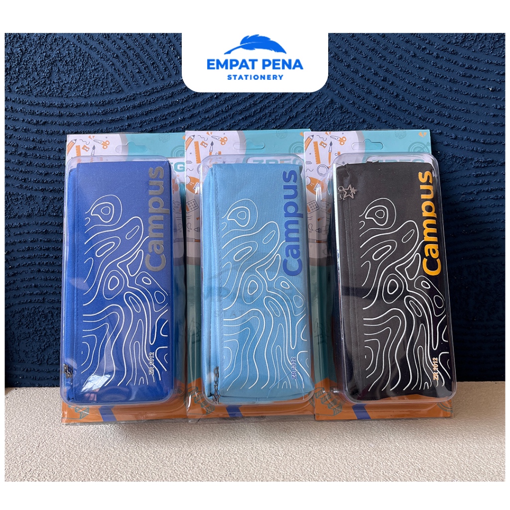 [ECERAN] Kotak Pensil ZERG ZR 1012 Campus - Tepak Pensil Kain Cowok Sporty Tempat Alat Tulis Sekolah